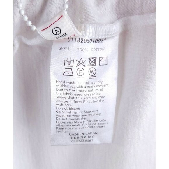 Visvim Logo-Print Cotton-Jersey T-Shirt Size M White Red Mens NWT - Picture 12 of 16